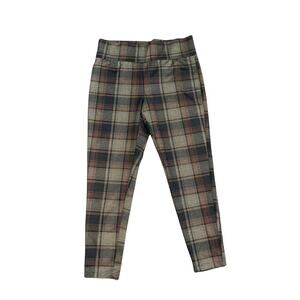 Zac & Rachel Pull on Plaid Stretch Knit Pants Large Casual \ Academia Preppy